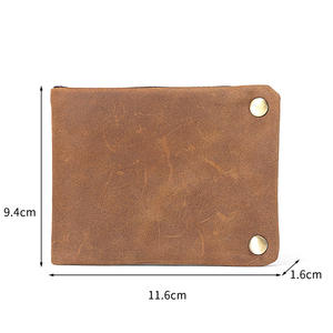 Andong - Cartera Corta de Cuero con RFID para Hombre, Estilo Casual, de Cuero Crazy Horse, con Monedero, Tarjetero Multifunción - Product Image 3