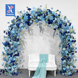 Promesse événement mariage toile de fond fleur artificielle arc support bleu mariage arc décoration - Product Image 1