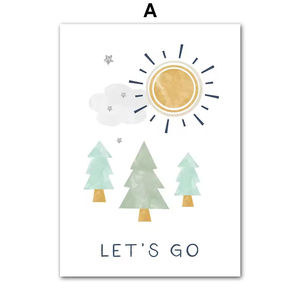 Poster personalizzati di arte della parete della <span class=keywords><strong>camera</strong></span> da letto del neonato e decorazioni per la casa stampate per le camere da letto dei bambini, dei ragazzi e delle ragazze - Product Image 1