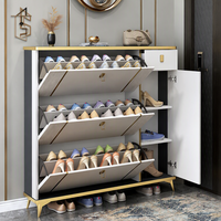 Meuble de rangement de luxe moderne ultra-fin pour entrée de maison, grande capacité, armoire à chaussures pour porche