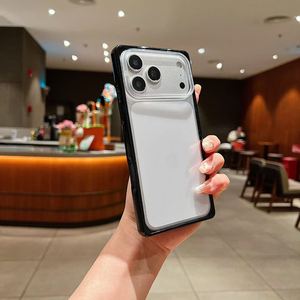 <span class=keywords><strong>Funda</strong></span> Transparente Cuadrada de Acrílico para <span class=keywords><strong>iPhone</strong></span> 18 17 Pro Max 16 14 15 13 12 <span class=keywords><strong>11</strong></span> Pro, con <span class=keywords><strong>Bordes</strong></span> Anticolisión de Colores - Product Image 5