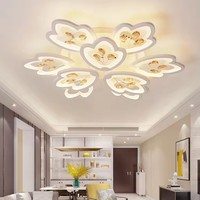 Plafonnier LED moderne à montage en surface, en forme de fleur, pour salon, salle à manger, éclairage domestique, lampes de plafond LED en acrylique
