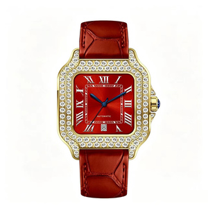 High Quality Luxury <b>Automatic</b> Mechanical Watch Hafl Bust Diamond Moissanite Sport Rectangle Sapphire Crystal <b>Chronograph</b> Tester - Product Image 6