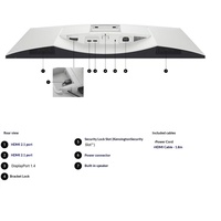 Moniteur Dell 31,5 pouces, 4K, 120 Hz, haut-parleurs intégrés, protection anti-lumière bleue, technologie FreeSync, S3225QS.