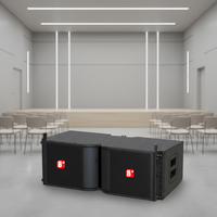 Module de ligne acoustique compacte double 8 pouces 500W, sensibilité 96dB, 85-20KHz, couverture 10x120, crossover passif pour la parole, la musique et le son surround