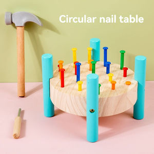 Vente flash : Jouets éducatifs pour enfants, table à marteler en bois 3D créative, jeu de marteaux pour enfants d'âge préscolaire - Product Image 4