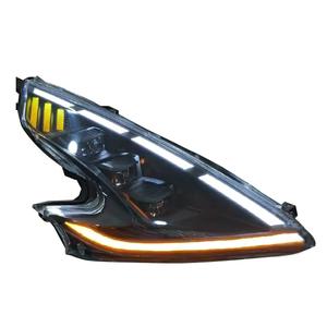 Faros Delanteros Modernos Bi-LED para 370Z 2013-2019 con DRL Dinámico, Indicadores Secuenciales, Carcasa Negra, Conjunto de Lámparas Delanteras de Alto Rendimiento - Product Image 1