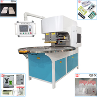 Ligne de production de machines d'emballage sous blister par thermoscellage à chaud pour plastiques PVC, PET, carton et papier, avec soudeuse HF RF