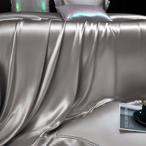 Parure de lit en soie jacquard <span class=keywords><strong>grand</strong></span> format, 100% soie de mûrier royale italienne, 19MM, satin teint en fil - Product Image 2
