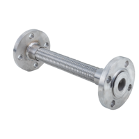 Tuyau flexible métallique à bride en acier inoxydable, tuyau corrugué tressé, assemblage 304 316L DN25 DN50 DN80 DN100