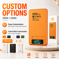 Batería Externa Magnética Ultrafina OEM B2B de 10000mAh con Carga Rápida PD20W, Portátil de Aleación de Aluminio con Soporte y Pantalla LED