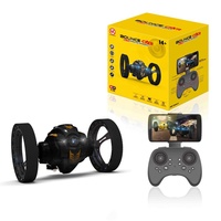 Voiture de cascade RC 2,4G 4CH avec caméra HD WIFI, roues flexibles pour rotation à 360°, sauts, lumières LED, musique, véhicule multifonctionnel jouet