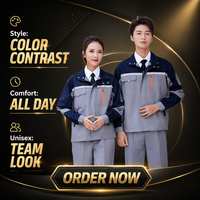 Ensemble uniforme de travail personnalisé pour hommes, résistant aux taches et à l'usure, en polyester réfléchissant à manches longues, chaud et idéal pour le travail.