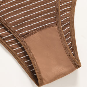 אופנה ביקיני סט נשים פס יבול צמרות בסיסיות סרוג נשים טנק חזייה נשים מוצהרת כותנה קצרה תחתונים וחזיית סט - Product Image 4