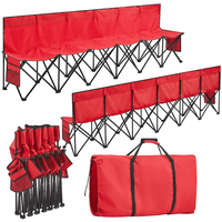 Vente en gros OEM 6 personnes 4 6 sièges Chaise de camping pliante extérieure à dossier haut Oxford à cadre en acier banc de sport portable pour le football