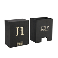 Boîte cadeau de luxe personnalisée pour pot de miel avec logo doré à double ouverture, manchon en papier inclus