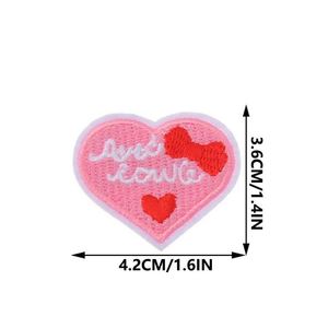 New Iron on Valentine Day Embroidered pink love Girl Lucky Night Heart Patch for <b>Hat</b> <b>Bag</b> Decoration - Product Image 5