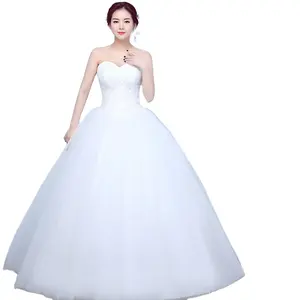 2023新しい花嫁安いシンプルなスタジオスリミングプラスサイズウェディングドレス取り外し可能な列車エレガントな除草ドレス