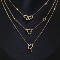 Collier pendentif en or 18 carats avec diamant naturel, luxe unisexe, à porter au quotidien, cadeau tendance, connexion lune et étoile, romantique