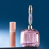Botella de Perfume Color Caramelo, Botella de Perfume Recargable, Portátil, de Lujo, Capacidad de 5 ml, Boquilla de Pulverización Fina, Fácil de Rellenar, Diseño Compacto