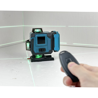 Kit de niveau laser professionnel 16 lignes à 4 points lumineux avec accessoires complets pour la construction et le bricolage domestique – Outil de haute précision