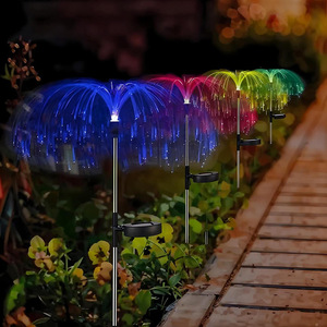 Luces Solares de Jardín LED con Fibra Óptica, Resistentes al Agua, Decoración para Caminos Exteriores, Patio y Jardín - Product Image 1