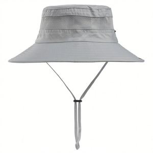 Custom Outdoor Summer Sunshade Sun Uv Protection Wide Brim <b>Cap</b> Mesh <b>Hiking</b> Fishing Fisherman Bucket Boonie Hat - Product Image 4