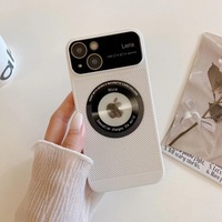 Usine Nouveau Original De Luxe Mobile Téléphone Cas pour iPhone 17 16 15 14 13 Pro Max Visible Logo Conception Grande Fenêtre Galvanoplastie