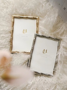 Khung Ảnh Kim Loại Khung Ảnh Lá Tre Sáng Tạo Tùy Chỉnh Khung Ảnh 6 Inch 7 Inch Cá Tính Sang Trọng Sân Khấu Nhẹ - Product Image 2