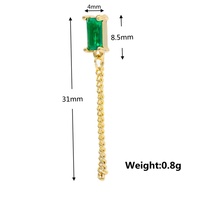 Boucles d'oreilles minimalistes tendance pour femmes en zircon, boucles d'oreilles arc-en-ciel en acier inoxydable, accessoires de bijoux quotidiens pour femmes