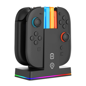<span class=keywords><strong>4</strong></span> <span class=keywords><strong>In</strong></span> 1 Links En Rechts Controllers Verticale Stoel Lader Met Rgb Lampjes Voor Nintendo Switch 2/Switch2 Controller Oplader Dock - Product Image 2