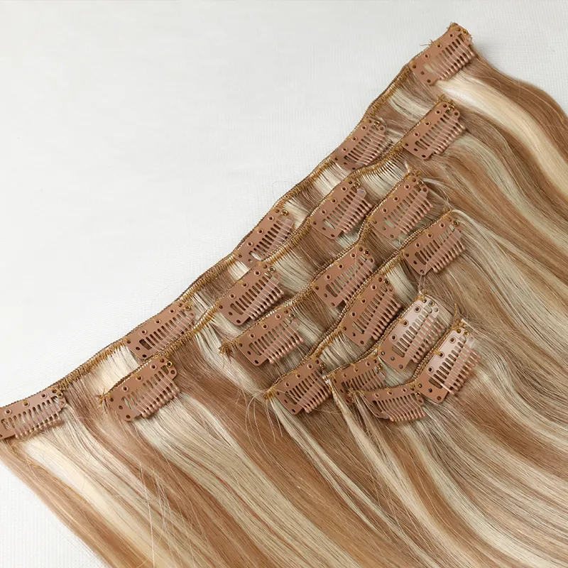 2020 Hot Selling Wholesale Virgin Malaysian human hair extensions clip in 200g