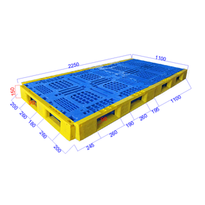 Pallet in Plastica Personalizzabile Igienico Resistente ad Acidi e Alcali 2250mmX1100mmX150mm con 6 Traverse e Piano Aperto per Acqua e Bevande - Product Image 1