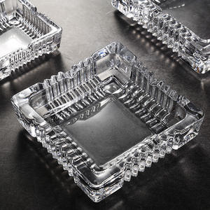 Deermei ที่เขี่ยบุหรี่แก้วคริสตัลขนาดใหญ่ดีไซน์สี่เหลี่ยมสไตล์จีนคลาสสิกสำหรับใช้ในบ้าน KTV ห้องนั่งเล่นสำนักงาน - Product Image 3