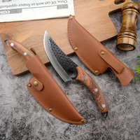 Pisau dapur koki berkemah, pisau daging palsu buatan tangan, Tang irisan penuh, pemotong daging, pisau memasak Boning Viking Mesir