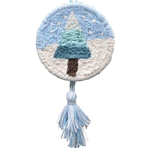 Juego de árbol de Navidad, Santa Claus, alce, muñeco de nieve, punzón, bordado, Kits de artesanía, conjunto de herramientas para fiesta para principiantes - Product Image 1