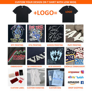 חולצת טי קצרה וסקסית לנשים, גזרה רחבה, צווארון עגול, אופנתית, 240 גרם, 100% כותנה, חולצות טי בהתאמה אישית לנשים - Product Image 2