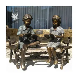 Stunning bronze boy reading book statue for Decor and Souvenirs