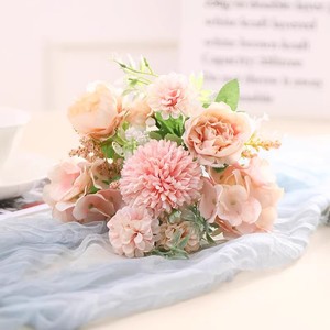 Yasunobu – Bouquet de pivoines artificielles en soie, arrangement floral décoratif pour la maison, le salon, accessoires de photographie de mariage - Product Image 3