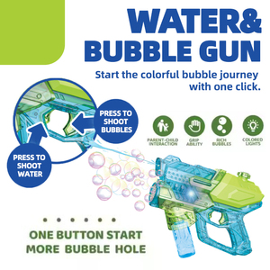 Lucky Toys <span class=keywords><strong>2</strong></span> en 1 pistolet à eau pistolet à bulles lumières électriques été en plein air plage fête jouet soufflant des bulles et tir jouet à eau - Product Image 3