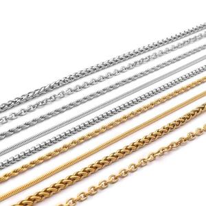 Stainless Steel Unisex Necklace <strong>Chain</strong> Trendy <strong>Link</strong> <strong>Chain</strong> with Geometric Design 18K Gold Plated Factory Wholesale - Product Image 1