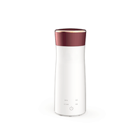 Bouilloire Électrique de Voyage Portable Mini Chauffe-Eau 4 Réglages de Température Acier Inoxydable 304 Capacité 320ml Maison et Voiture