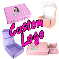 Échantillon gratuit Emballage de maquillage cosmétique Boîte postale d'expédition ondulée LOGO personnalisé pour commerce en ligne