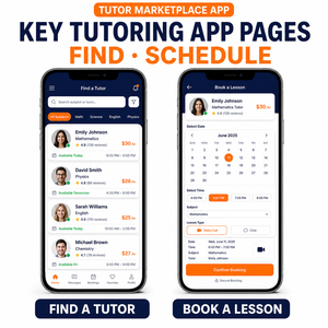 Servicio de Tutoría Profesional, Desarrollo de Aplicaciones para el Mercado de Tutorías para IOS y Android con Búsqueda de Tutores y Reserva de Clases, LionCreate - Product Image 3