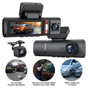 <span class=keywords><strong>Dashcam</strong></span> 4K 3 canaux avec Wifi GPS Vision nocturne <span class=keywords><strong>voiture</strong></span> DVR Black Box 3 caméra avant intérieur arrière ADAS sans fil Dash Cam pour <span class=keywords><strong>voiture</strong></span> - Product Image 2