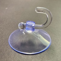Ventouses transparentes robustes réutilisables de qualité industrielle, ventouse murale en PVC avec crochet en plastique (couleur personnalisée)