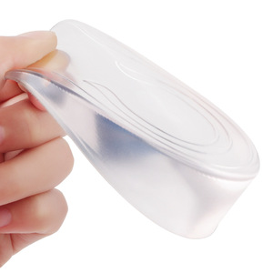 Soletta Rialzante in Silicone, Mezza Soletta Femminile, Strumento Invisibile per Aumentare l'Altezza Maschile con Assorbimento degli Urti, Cuscinetto Trasparente per Tallone - Product Image 1