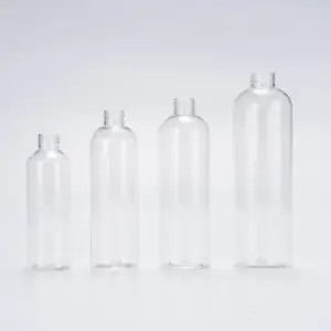 180ml 250ml 300ml 500ml spalla rotonda bottiglia di packaging cosmetico di plastica PET vuote solo