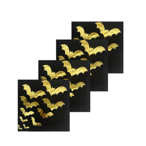 Serviettes d'Halloween personnalisées de haute qualité Grandes serviettes en <span class=keywords><strong>papier</strong></span> gaufré de <span class=keywords><strong>couleur</strong></span> <span class=keywords><strong>or</strong></span> jetables Serviettes imprimées pliantes - Product Image 4