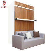Lit mural Murphy avec canapé, nouveau design, pour salon, pliable, gain de place, vente en gros